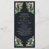 Hochzeitsprogramm im Jugendstil von Magpie Programm (Vorderseite)