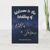 Hochzeitsprogramm im Rahmen der STARS Themed Weddi Programm (Vorderseite)