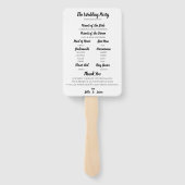 Hochzeitsprogramm Imitate Vellum Hochzeitsfeier Fächer (Rückseite)