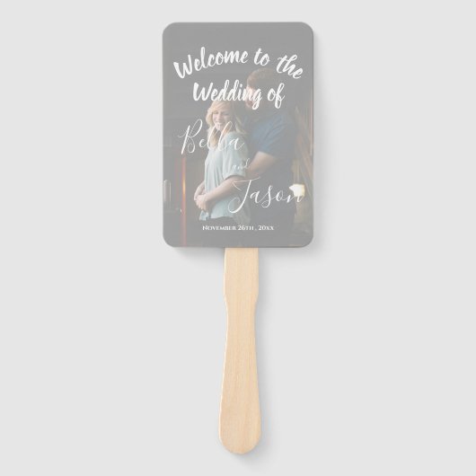 Hochzeitsprogramm Imitate Vellum Hochzeitsfeier Fächer (Vorderseite)