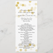 Hochzeitsprogramm Imitats Gold Foil Glitzer Lights Programm (Vorderseite)