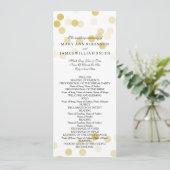 Hochzeitsprogramm Imitats Gold Foil Glitzer Lights Programm (Stehend Vorderseite)
