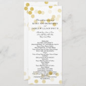 Hochzeitsprogramm Imitats Gold Foil Glitzer Lights Programm (Vorne/Hinten)