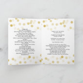 Hochzeitsprogramm Imitats Gold Foil Glitzer Lights Programm (Innenseite)
