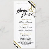 Hochzeitsprogramm, immer und für immer, Imitate Go Programm (Vorne/Hinten)