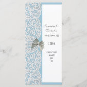 Hochzeitsprogramm in Pastel-Blau-Weiß-Spitzen Programm (Vorderseite)