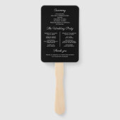 Hochzeitsprogramm in Rot und Schwarz Fächer (Rückseite)