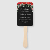 Hochzeitsprogramm in Rot und Schwarz Fächer (Vorderseite)