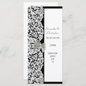 Hochzeitsprogramm in Schwarz-Weiß-Spitzen Programm (Vorne/Hinten)