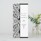 Hochzeitsprogramm in Schwarz-Weiß-Spitzen Programm (Stehend Vorderseite)