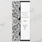 Hochzeitsprogramm in Schwarz-Weiß-Spitzen Programm (Vorderseite)