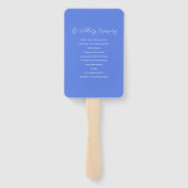 Hochzeitsprogramm in Wildblume Fächer (Rückseite)