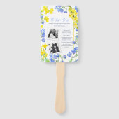 Hochzeitsprogramm in Wildblume Fächer (Vorderseite)