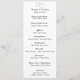 Hochzeitsprogramm "Interlocking Hearts" Programm