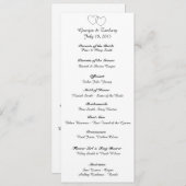 Hochzeitsprogramm "Interlocking Hearts" Programm (Vorne/Hinten)