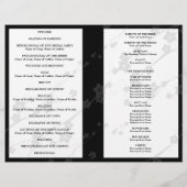 Hochzeitsprogramm Japanische Blume Lila (Rückseite)