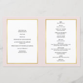 HOCHZEITSPROGRAMM kalligrafierte Schrift goldener (Rückseite)
