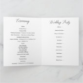 Hochzeitsprogramm Karte (Innenseite)