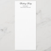 Hochzeitsprogramm KM Monogramm oder MK Monogramm Programm (Rückseite)