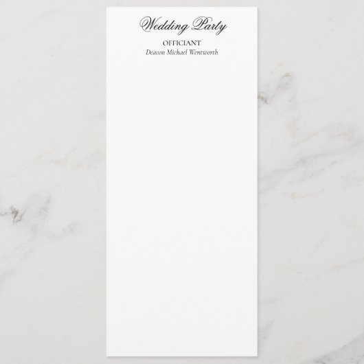 Hochzeitsprogramm KM Monogramm oder MK Monogramm Programm (Rückseite)