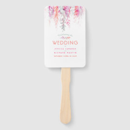 Hochzeitsprogramm Korallenrosa Salbei Grüne Blume Fächer