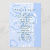 Hochzeitsprogramm Kultur Mosaik Blumenblauer 1 Programm (Rückseite)