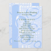 Hochzeitsprogramm Kultur Mosaik Blumenblauer 1 Programm (Vorne/Hinten)