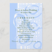 Hochzeitsprogramm Kultur Mosaik Blumenblauer 1 Programm (Vorderseite)