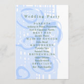 Hochzeitsprogramm Kultur Mosaik Blumenblauer 2 Programm (Rückseite)