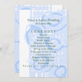 Hochzeitsprogramm Kultur Mosaik Blumenblauer 2 Programm (Vorne/Hinten)