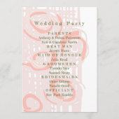 Hochzeitsprogramm Kultur Mosaik Blumenkoralle 2 Programm (Rückseite)