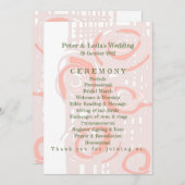 Hochzeitsprogramm Kultur Mosaik Blumenkoralle 2 Programm (Vorne/Hinten)