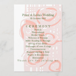 Hochzeitsprogramm Kultur Mosaik Blumenkoralle 2 Programm