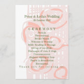 Hochzeitsprogramm Kultur Mosaik Blumenkoralle 2 Programm (Vorderseite)