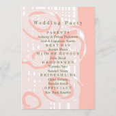 Hochzeitsprogramm Kultur Mosaik Blumenkoralle Programm (Rückseite)