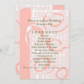 Hochzeitsprogramm Kultur Mosaik Blumenkoralle Programm (Vorne/Hinten)