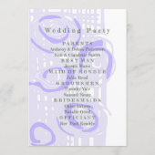 Hochzeitsprogramm Kultur Mosaik Blumenläden 2 Programm (Rückseite)