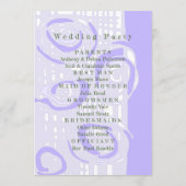 Hochzeitsprogramm Kultur Mosaik Blumenlavender 1 Programm (Rückseite)