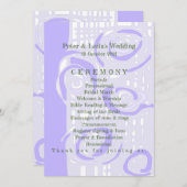 Hochzeitsprogramm Kultur Mosaik Blumenlavender 1 Programm (Vorne/Hinten)