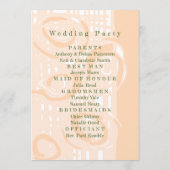 Hochzeitsprogramm Kultur Mosaik Blumenpfirsich 1 Programm (Rückseite)