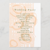 Hochzeitsprogramm Kultur Mosaik Blumenpfirsich 2 Programm (Rückseite)