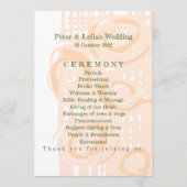 Hochzeitsprogramm Kultur Mosaik Blumenpfirsich 2 Programm (Vorderseite)