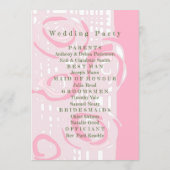 Hochzeitsprogramm Kultur Mosaik Blumenrosa 1 Programm (Rückseite)