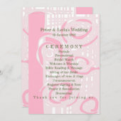 Hochzeitsprogramm Kultur Mosaik Blumenrosa 1 Programm (Vorne/Hinten)