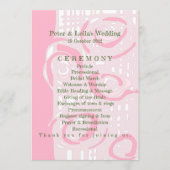 Hochzeitsprogramm Kultur Mosaik Blumenrosa 1 Programm (Vorderseite)