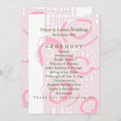 Hochzeitsprogramm Kultur Mosaik Blumenrosa 2 Programm (Vorne/Hinten)