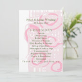 Hochzeitsprogramm Kultur Mosaik Blumenrosa 2 Programm (Stehend Vorderseite)