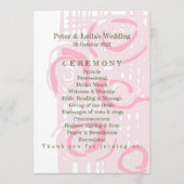 Hochzeitsprogramm Kultur Mosaik Blumenrosa 2 Programm (Vorderseite)