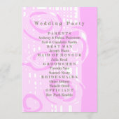 Hochzeitsprogramm Kultur Mosaik Blumenrosa 3 Programm (Rückseite)