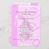 Hochzeitsprogramm Kultur Mosaik Blumenrosa 3 Programm (Vorne/Hinten)